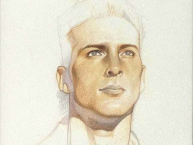 George Stavrinos, Untitled Color Portrait of Man Looking Into the Distance