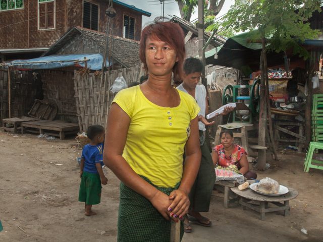 Mariette Pathy Allen, Sai Si's village near Mandalay. She lives with her mother,