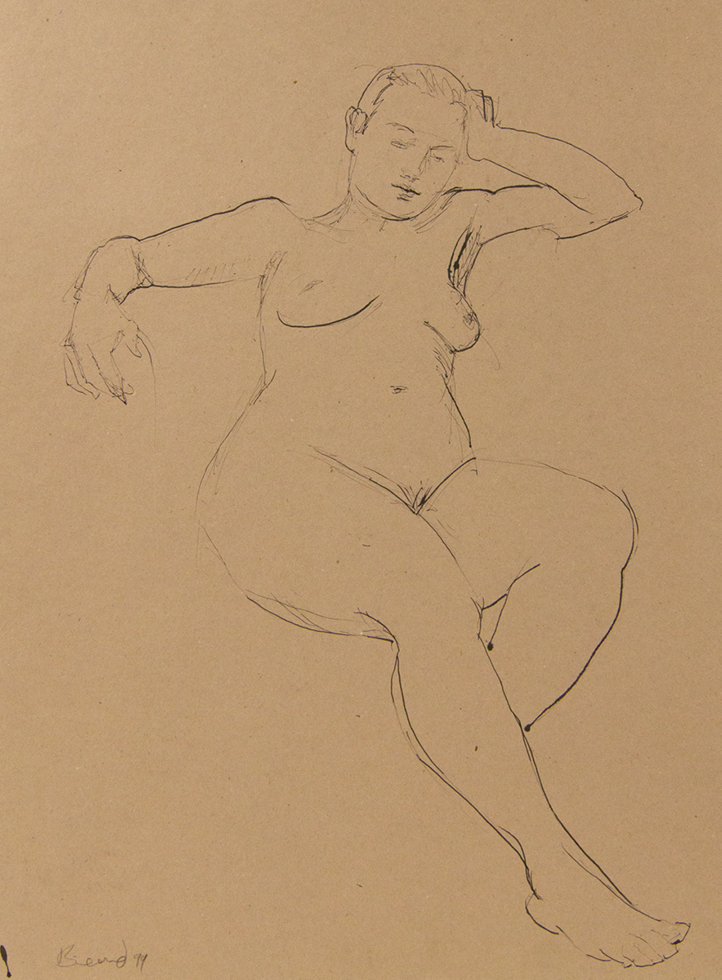 Untitled (Reclining Female Nude) by Mark Beard