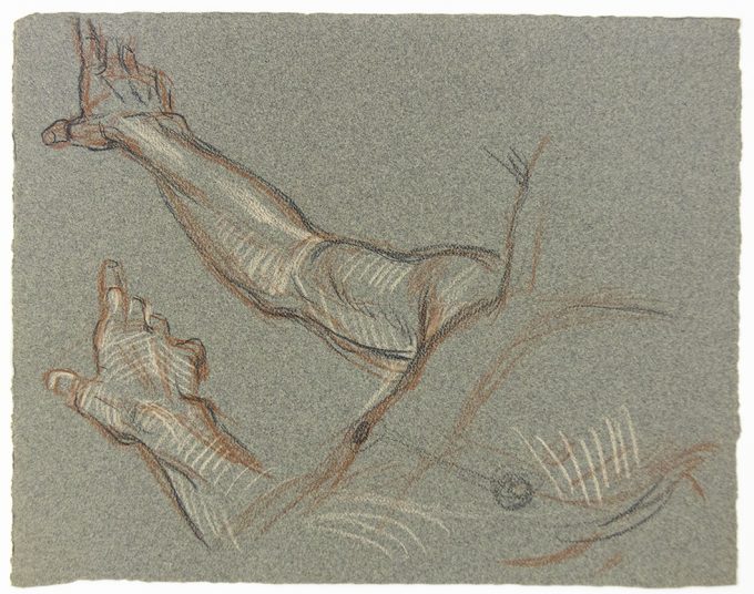 Paul Cadmus, Male Torso (Studies of a Hand)