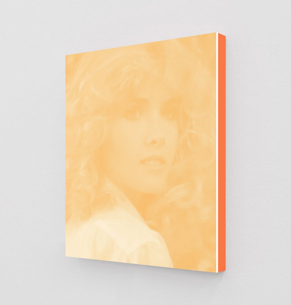 This is a light orange print of Kimberly Beck as Trish from the film “Friday the 13th, The Final Chapter.”