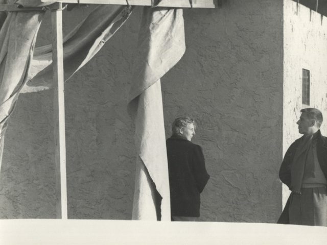 Margaret French and Paul Cadmus looking at each other taken on Fire Island by PaJaMa