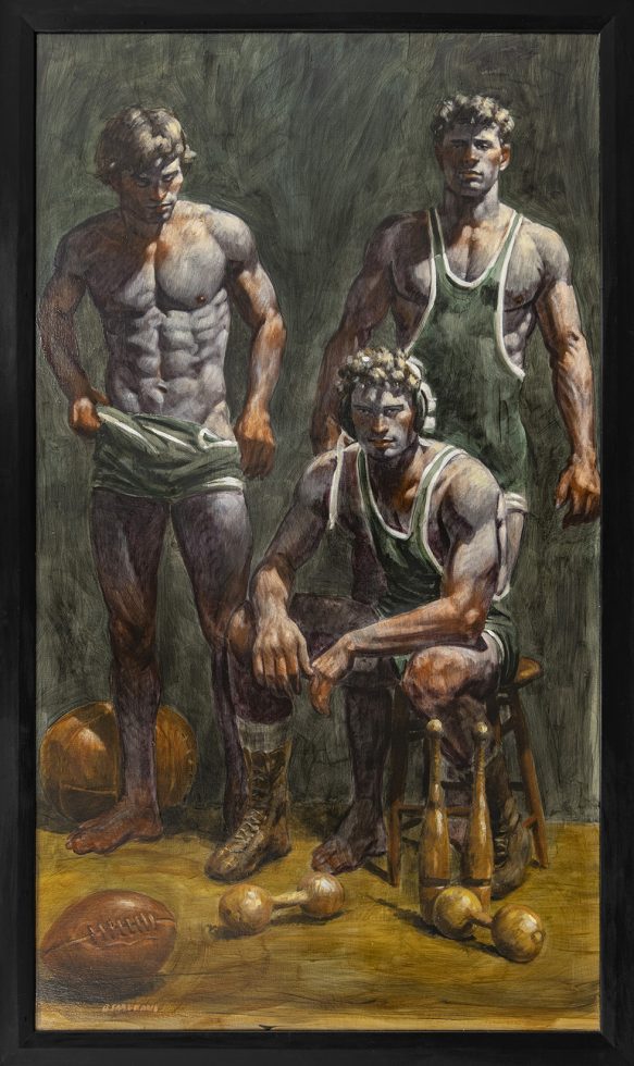 [Bruce Sargeant (1898-1938)] Three Wrestlers in Team Singlets by Mark Beard