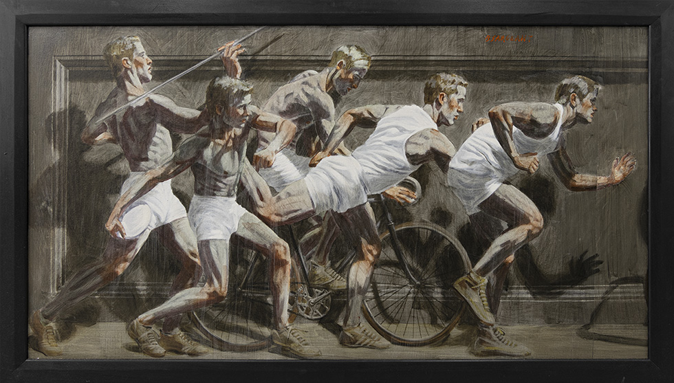 [Bruce Sargeant (1898-1938)] Frieze with Five Tightly Grouped Athletes by Mark Beard