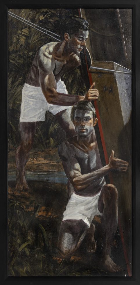 [Bruce Sargeant (1898-1938)] Two Men Launching the Scull by Mark Beard