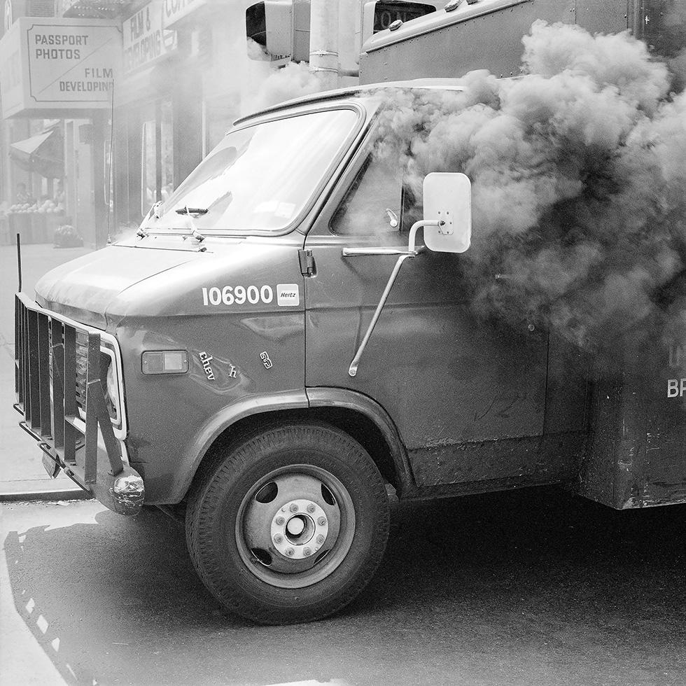 Truck on fire near my Therapist by Meryl Meisler