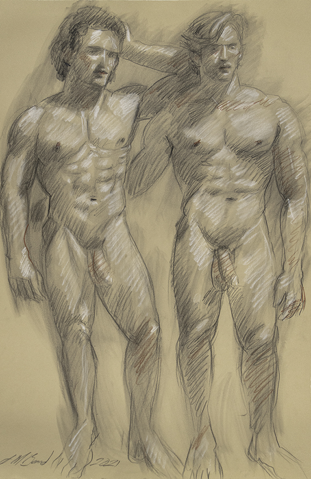 Untitled (Two Standing Nudes) by Mark Beard