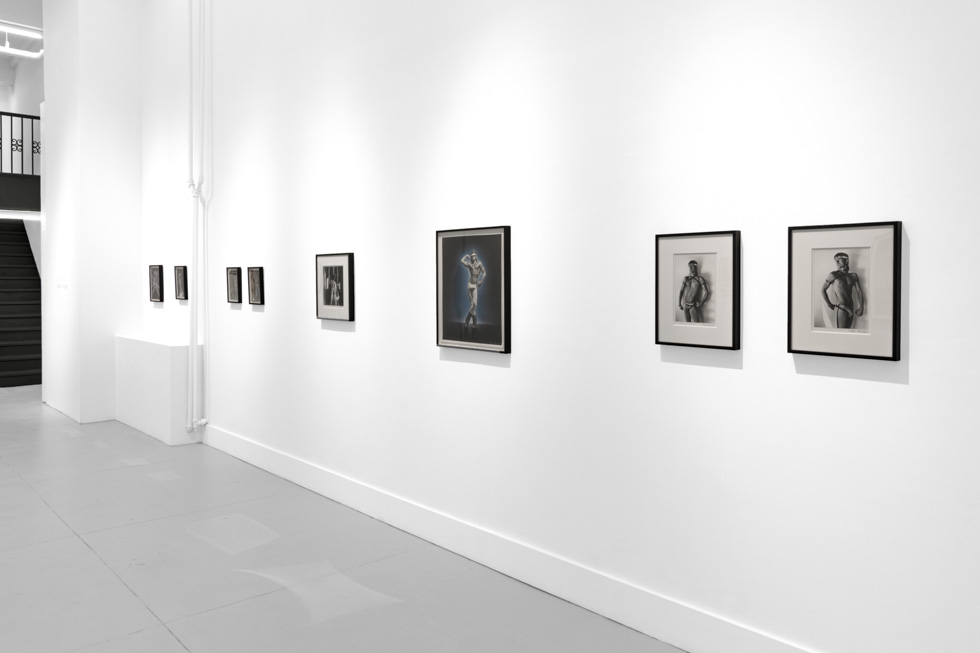 Photograph of Peter Berlin's photograph's on display in CLAMP gallery in NYC