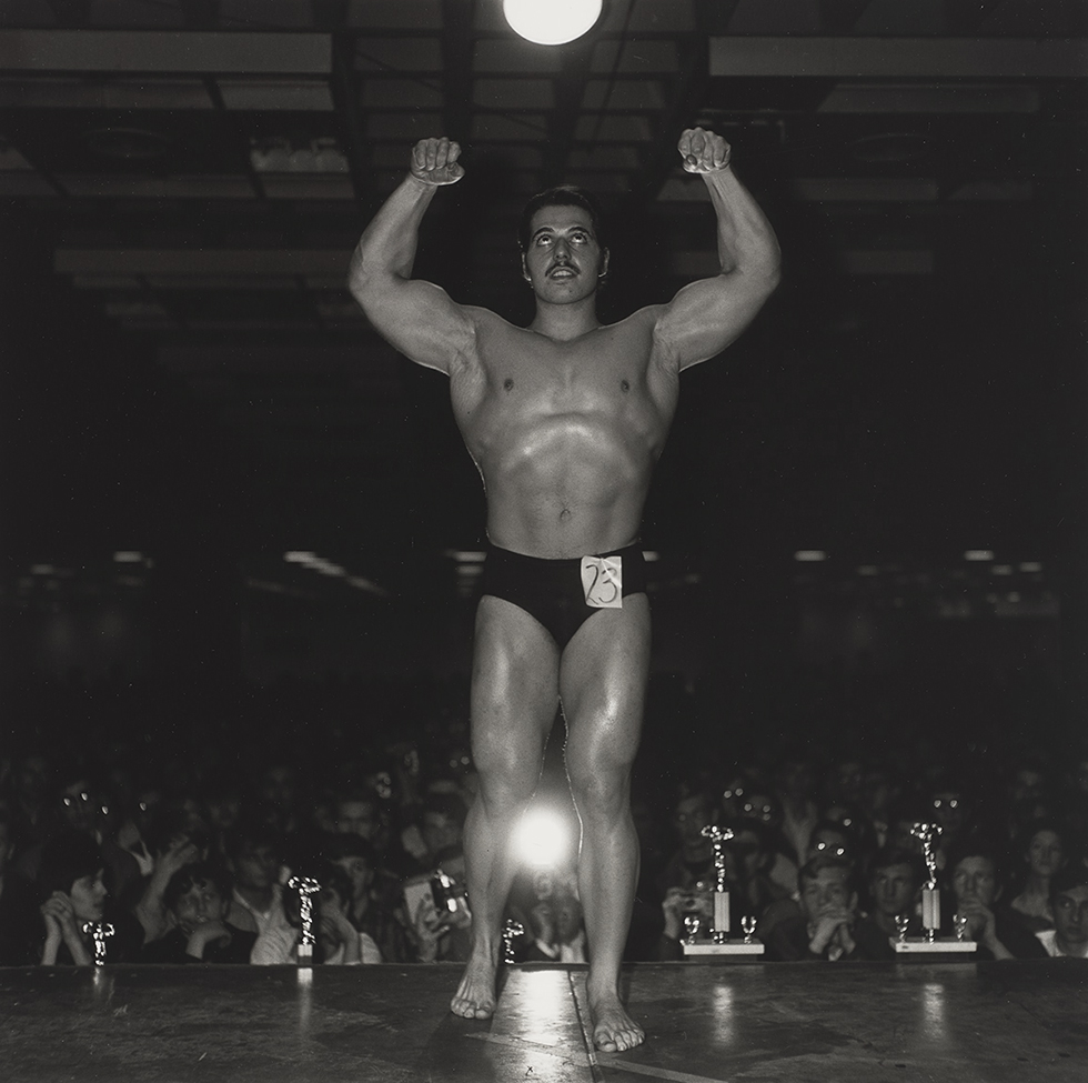 Muscle man contestant, N.Y.C. by Diane Arbus