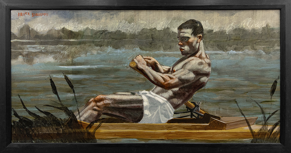 [Bruce Sargeant (1898-1938)] Single Rower in Cattails by Mark Beard