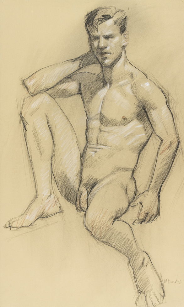 Mark Beard, Untitled drawing, male nude, gay art, CLAMP gallery