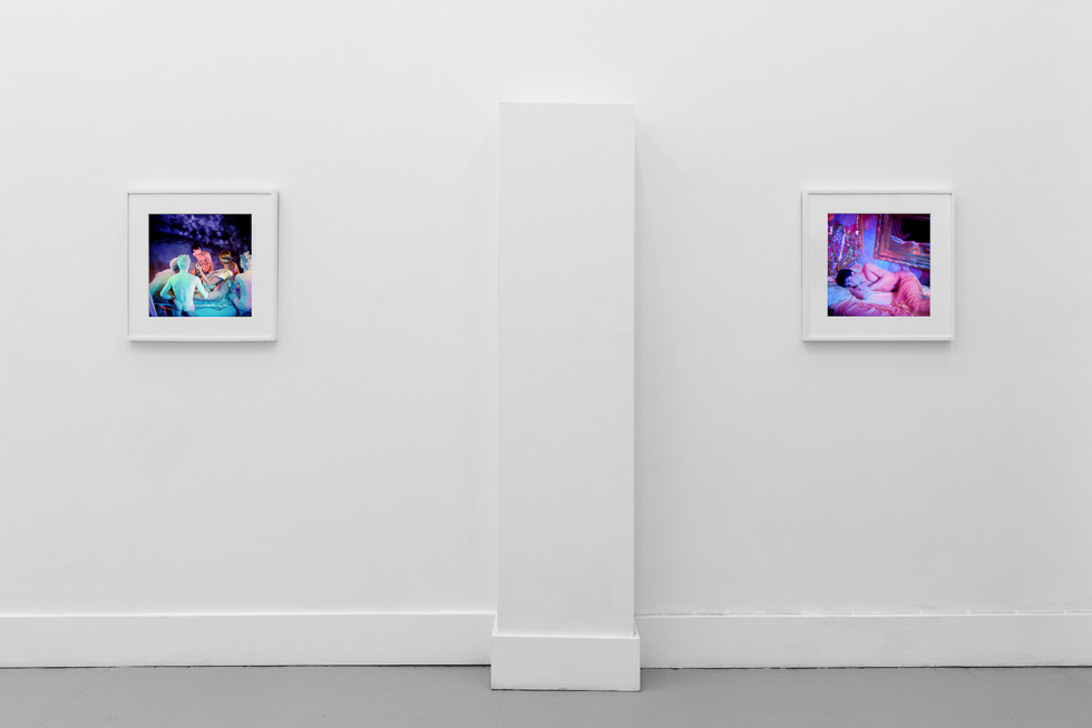 An installation view image of Unseen Bidgood: A Memorial Exhibition at CLAMP gallery in fall 2022