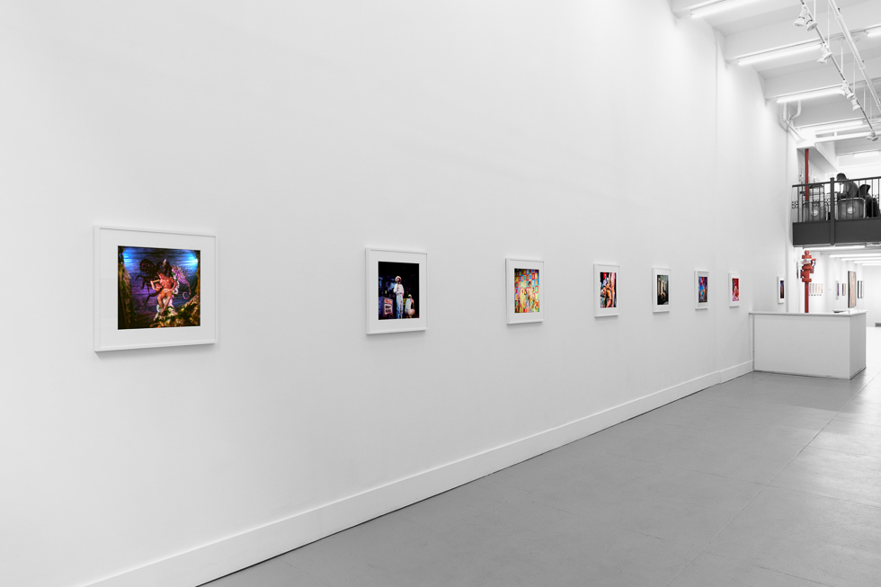 An installation view image of Unseen Bidgood: A Memorial Exhibition at CLAMP gallery in fall 2022