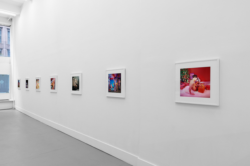 An installation view image of Unseen Bidgood: A Memorial Exhibition at CLAMP gallery in fall 2022