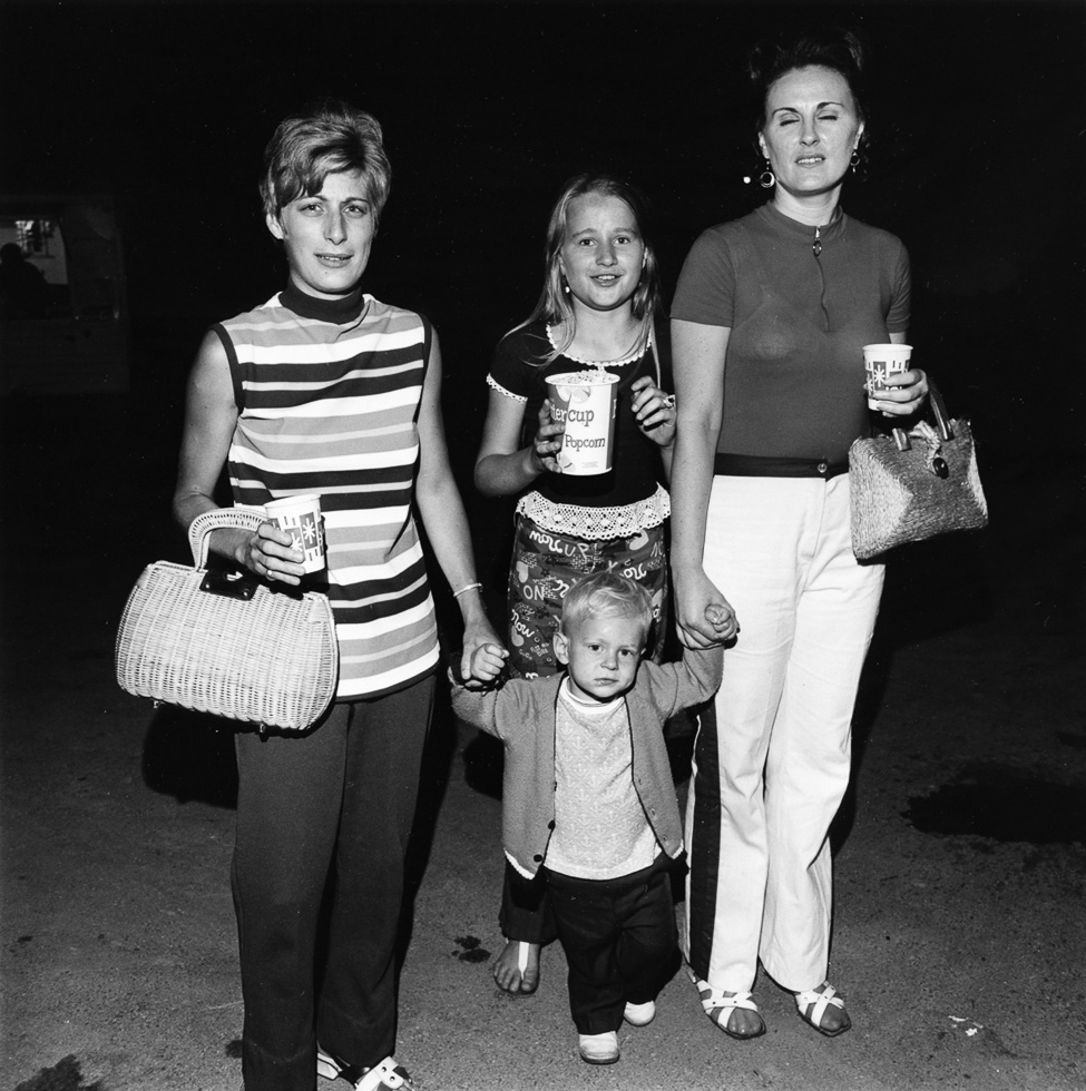 A black and white photograph taken by Henry Horenstein in 1972 at the Thomson Speedway in Thomson, Connecticut in 1972.