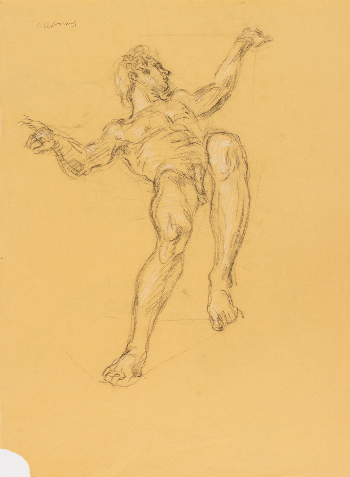 This is a drawing study by Paul Cadmus of a nude man (his partner Jon Anderson).