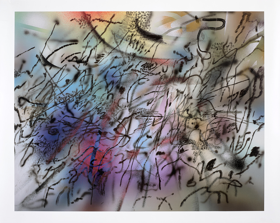 This is an abstract artwork by the artist Julie Mehretu.