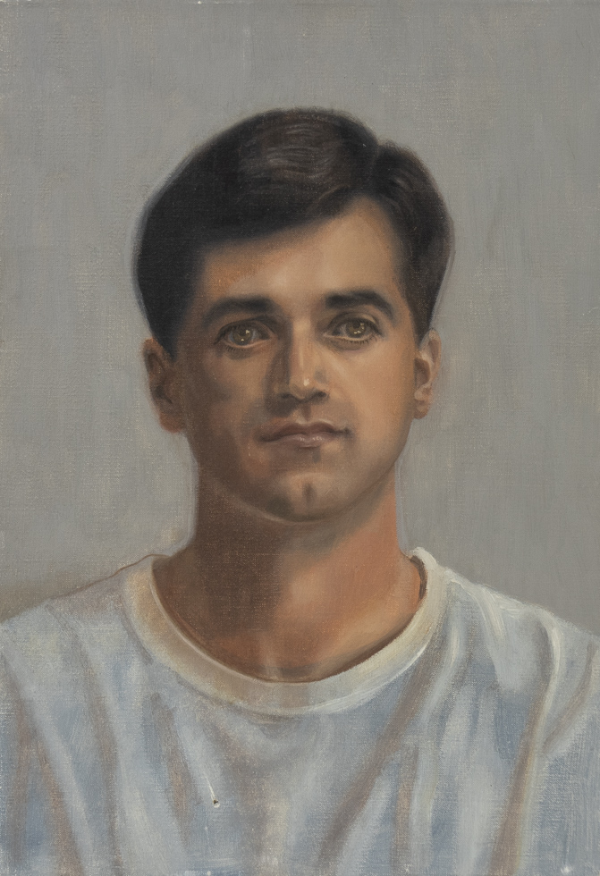 Portrait on Gray Background by James Childs