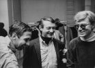Bob Adelman | Robert Rauschenberg, Roy Lichtenstein, and Andy Warhol at a Party at Robert Rauschenberg’s Studio in NYC