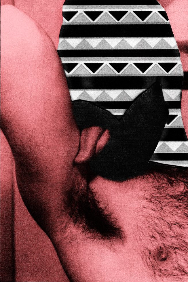This is a pink and black and white photo collage.
