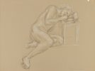Nude Man Writing Letter