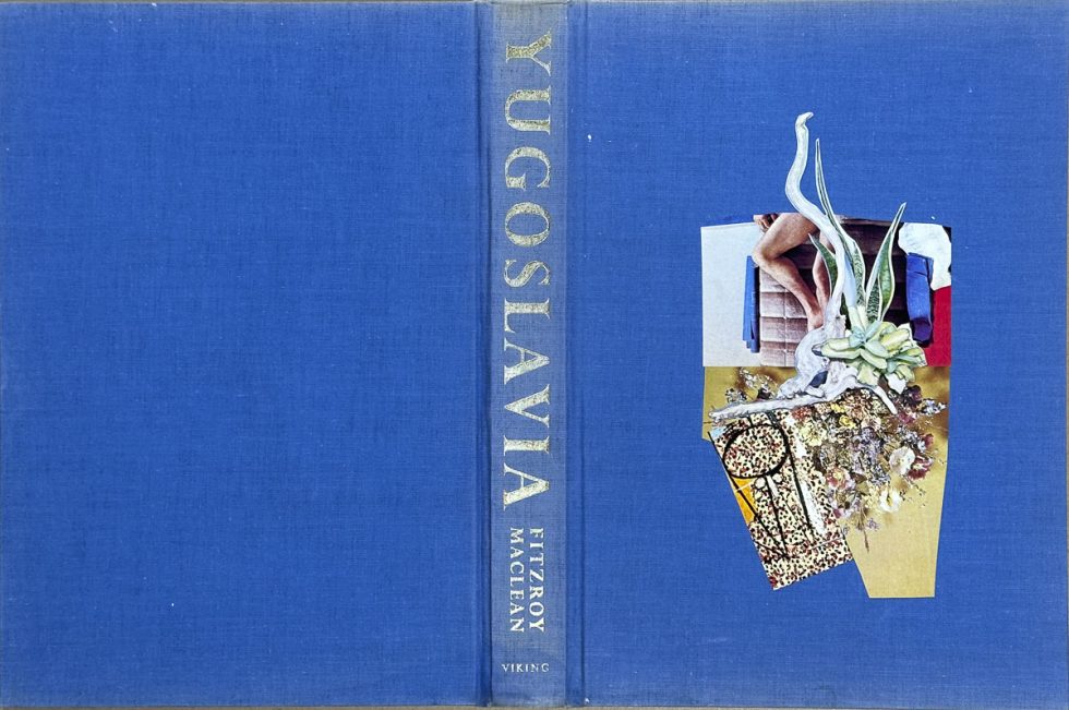 Collaged book cover with layered cutouts, blending figures, objects, and abstract fragments into unexpected juxtapositions.