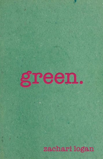 Book cover in green with pink type.