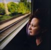 Self-portrait on the train, Boston-New Haven