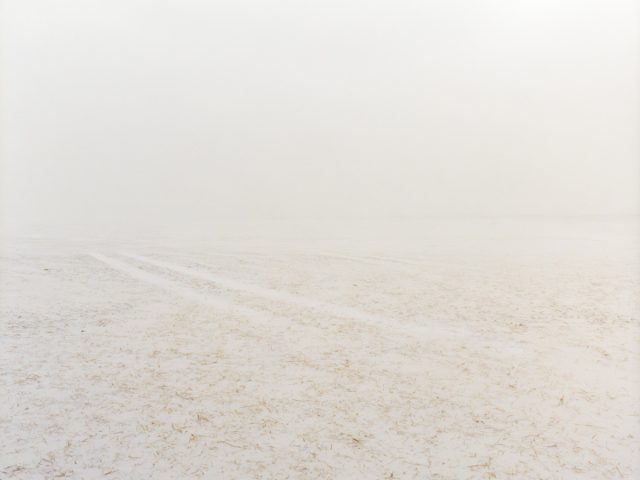 A photograph of snow in a field.