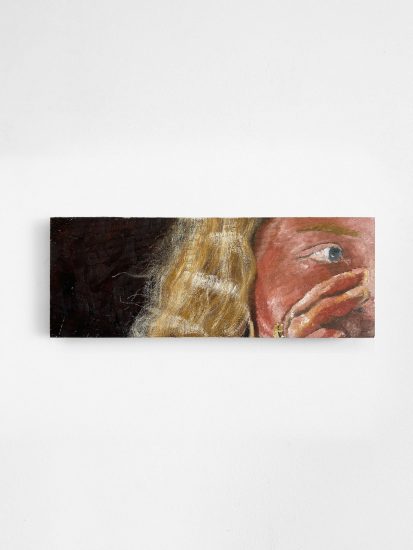 A painting of a woman with blonde hair