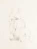 This is a pencil sketch of various abstract shapes that create a pillar.