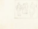This is a pencil sketch of a group of people in a box at the top right of the page.
