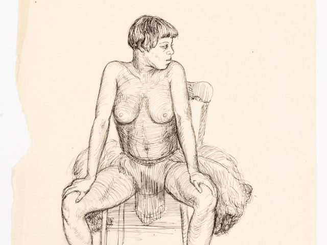 French, Showgirl Seated on Chair