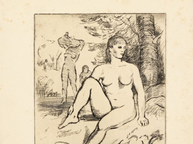 French, Untitled Woman Bathing