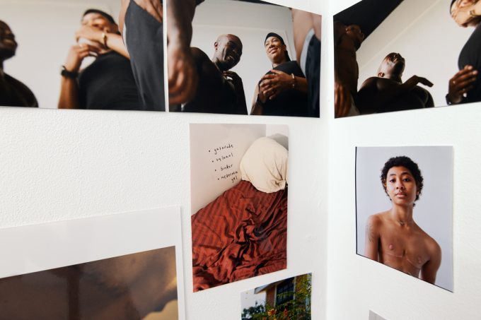 This photograph shows a collage of images made by Lindsay Perryman.