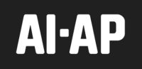 This shows the letters AI AP in big white block letters against a black background.