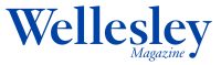 This is blue text reading Wellesley Magazine against a white background